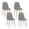Artiss Dining Chairs Set of 4 Grey Linen Curved