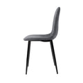 Artiss 4x Dining Chairs Cafe Lounge Kitchen Chair Upholstered Velvet Curved Grey