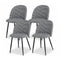Artiss Dining Chairs Set 4 Linen Houndstooth Curved