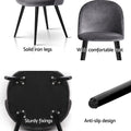 Artiss Dining Chairs Set of 4 Velvet Curved Dark Grey