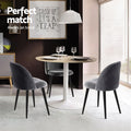 Artiss Dining Chairs Set of 4 Velvet Curved Dark Grey