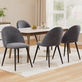Artiss Dining Chairs Set of 4 Velvet Curved Dark Grey