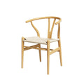 Artiss Wooden Dining Chair Rattan Seat Wishbone Back