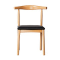 Artiss Dining Chairs x2 Rubber Wood Leather Black