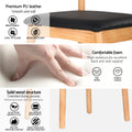 Artiss Dining Chairs x2 Rubber Wood Leather Black