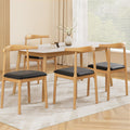 Artiss 4x Dining Chairs Rubber Wood Leather Black