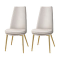 Artiss Dining Chairs Set of 2 Linen Beige High Back