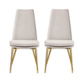 Artiss Dining Chairs Set of 2 Linen Beige High Back