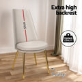 Artiss Dining Chairs Set of 2 Linen Beige High Back