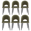 Artiss Dining Chairs Set of 6 Velvet Hollow Green