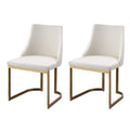 Artiss Dining Chairs Set of 2 Linen Fabric Beige