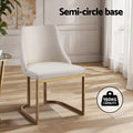 Artiss Dining Chairs Set of 2 Linen Fabric Beige