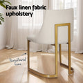 Artiss Dining Chairs Set of 2 Linen Fabric Beige
