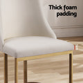 Artiss Dining Chairs Set of 2 Linen Fabric Beige