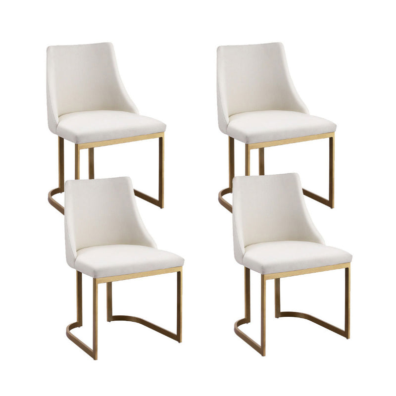 Artiss Dining Chairs Set of 4 Beige Linen Fabric