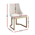 Artiss Dining Chairs Set of 4 Beige Linen Fabric