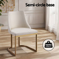 Artiss Dining Chairs Set of 4 Beige Linen Fabric