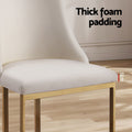 Artiss Dining Chairs Set of 4 Beige Linen Fabric