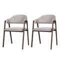 Artiss Dining Chairs Set of 2 Linen Armchair Grey