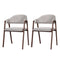 Artiss Dining Chairs Set of 2 Linen Armchair Grey