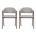 Artiss Dining Chairs Set of 2 Linen Armchair Grey