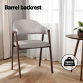 Artiss Dining Chairs Set of 2 Linen Armchair Grey