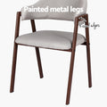 Artiss Dining Chairs Set of 2 Linen Armchair Grey