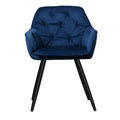 Artiss Dining Chairs Set of 2 Velvet Diamond Tufted Blue