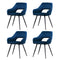 Artiss Dining Chairs Set of 4 Velvet Armchair Blue