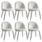 Artiss Dining Chairs Set of 6 Sherpa Boucle White
