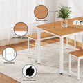 Artiss Dining Table Chair Set 3PC Metal Kitchen Furniture Bench