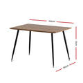 Artiss Dining Table 4 Seater 120CM Wooden Rectangular