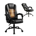 Artiss Massage Office Chair Executive Black PU Leather Gaming