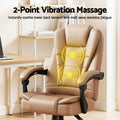 Artiss Massage Office Chair Executive Gaming Brown PU Leather