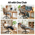 Artiss Massage Office Chair Executive Gaming Brown PU Leather