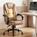 Artiss Massage Office Chair Executive Gaming Brown PU Leather