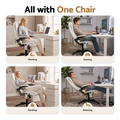 Artiss Massage Office Chair 8 Point Heated Recliner White PU