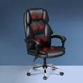 Artiss Massage Office Chair High Back Black Computer Chairs
