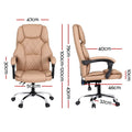 Artiss Massage Office Chair High Back Computer Swivel Black