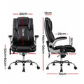 Artiss 8 Point Massage Office Chair PU Leather Black