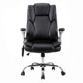 Artiss 8 Point Massage Office Chair PU Leather Black