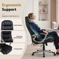 Artiss Massage Office Chair 8 Point Computer Chairs Heated Seat PU Leather Black