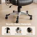 Artiss Massage Office Chair 8 Point Computer Chairs Heated Seat PU Leather Black