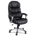 Artiss 8 Point Massage Office Chair Heated PU Black