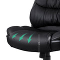 Artiss 8 Point Massage Office Chair Heated PU Black