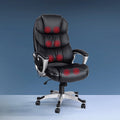 Artiss 8 Point Massage Office Chair Heated PU Black