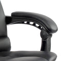 Artiss 8 Point Massage Office Chair PU Leather Footrest Black