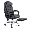Artiss 8 Point Massage Office Chair PU Leather Black