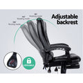 Artiss 8 Point Massage Office Chair PU Leather Black