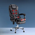 Artiss 8 Point Massage Office Chair PU Leather Black